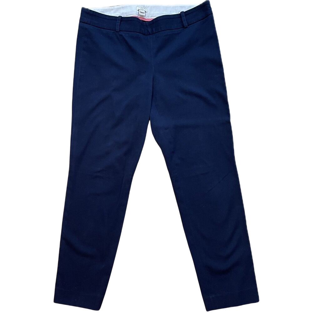 J Crew Women’s Blue Stretch Martie Pants Trousers Skinny Leg Size 6